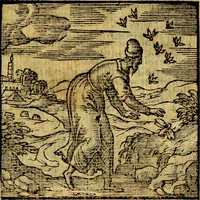 An illustration from Emblemata v. c. Andreae Alciati Mediolanensis iurisconsulti : cum facili & compe[n]diosa explicatione, qua obscura illustrantur, dubiáque omnia solvuntur (1584)