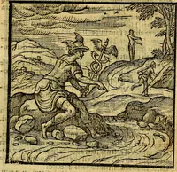 Picture 12 of 216 from Emblemata v. c. Andreae Alciati Mediolanensis iurisconsulti : cum facili & compe[n]diosa explicatione, qua obscura illustrantur, dubiáque omnia solvuntur (1584), leaf 36