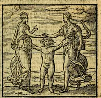 An illustration from Emblemata v. c. Andreae Alciati Mediolanensis iurisconsulti : cum facili & compe[n]diosa explicatione, qua obscura illustrantur, dubiáque omnia solvuntur (1584)