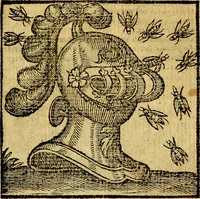 Picture 182 of 216 from Emblemata v. c. Andreae Alciati Mediolanensis iurisconsulti : cum facili & compe[n]diosa explicatione, qua obscura illustrantur, dubiáque omnia solvuntur (1584), leaf 382
