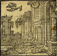 An illustration from Emblemata v. c. Andreae Alciati Mediolanensis iurisconsulti : cum facili & compe[n]diosa explicatione, qua obscura illustrantur, dubiáque omnia solvuntur (1584)
