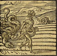 An illustration from Emblemata v. c. Andreae Alciati Mediolanensis iurisconsulti : cum facili & compe[n]diosa explicatione, qua obscura illustrantur, dubiáque omnia solvuntur (1584)