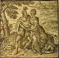 An illustration from Emblemata v. c. Andreae Alciati Mediolanensis iurisconsulti : cum facili & compe[n]diosa explicatione, qua obscura illustrantur, dubiáque omnia solvuntur (1584)
