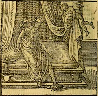 An illustration from Emblemata v. c. Andreae Alciati Mediolanensis iurisconsulti : cum facili & compe[n]diosa explicatione, qua obscura illustrantur, dubiáque omnia solvuntur (1584)