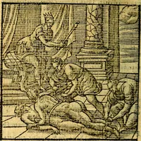 An illustration from Emblemata v. c. Andreae Alciati Mediolanensis iurisconsulti : cum facili & compe[n]diosa explicatione, qua obscura illustrantur, dubiáque omnia solvuntur (1584)