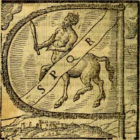 Picture 16 of 216 from Emblemata v. c. Andreae Alciati Mediolanensis iurisconsulti : cum facili & compe[n]diosa explicatione, qua obscura illustrantur, dubiáque omnia solvuntur (1584), leaf 45