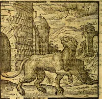 Picture 17 of 216 from Emblemata v. c. Andreae Alciati Mediolanensis iurisconsulti : cum facili & compe[n]diosa explicatione, qua obscura illustrantur, dubiáque omnia solvuntur (1584), leaf 47