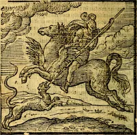 Picture 18 of 216 from Emblemata v. c. Andreae Alciati Mediolanensis iurisconsulti : cum facili & compe[n]diosa explicatione, qua obscura illustrantur, dubiáque omnia solvuntur (1584), leaf 49