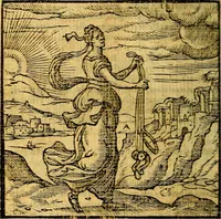 An illustration from Emblemata v. c. Andreae Alciati Mediolanensis iurisconsulti : cum facili & compe[n]diosa explicatione, qua obscura illustrantur, dubiáque omnia solvuntur (1584)
