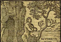Picture 41 of 216 from Emblemata v. c. Andreae Alciati Mediolanensis iurisconsulti : cum facili & compe[n]diosa explicatione, qua obscura illustrantur, dubiáque omnia solvuntur (1584), leaf 98