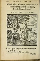 Picture 22 of 31 from Emblemata V.C. Andreæ Alciati Mediolanensis ivrisconsvlti : cum facii & compendiosa explicatione, quâ obscura illustrantur, dubiaq́ue omnia soluuntur (1648), leaf 166