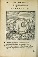 Picture 24 of 31 from Emblemata V.C. Andreæ Alciati Mediolanensis ivrisconsvlti : cum facii & compendiosa explicatione, quâ obscura illustrantur, dubiaq́ue omnia soluuntur (1648), leaf 176