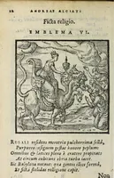 Picture 2 of 31 from Emblemata V.C. Andreæ Alciati Mediolanensis ivrisconsvlti : cum facii & compendiosa explicatione, quâ obscura illustrantur, dubiaq́ue omnia soluuntur (1648), leaf 20
