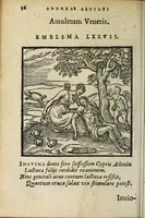 An illustration from Emblemata V.C. Andreæ Alciati Mediolanensis ivrisconsvlti : cum facii & compendiosa explicatione, quâ obscura illustrantur, dubiaq́ue omnia soluuntur (1648)