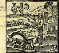 An illustration from Emblemata v. cl. Andreae Alciati : cū imaginibus plerisque restitutis ad mentem auctoris (1618)