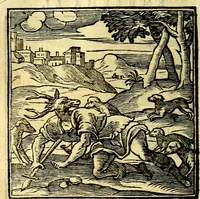 Picture 84 of 298 from Emblemata v. cl. Andreae Alciati : cū imaginibus plerisque restitutis ad mentem auctoris (1618), leaf 153