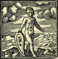 Picture 169 of 298 from Emblemata v. cl. Andreae Alciati : cū imaginibus plerisque restitutis ad mentem auctoris (1618), leaf 252