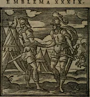 An illustration from Emblemata v. cl. Andreae Alciati : cu imaginibus plerisque restitutis ad mentem auctoris (1618)