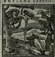 Picture 159 of 256 from Emblemata v. cl. Andreae Alciati : cu imaginibus plerisque restitutis ad mentem auctoris (1618), leaf 263