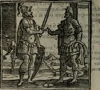 An illustration from Emblemata v. cl. Andreae Alciati : cu imaginibus plerisque restitutis ad mentem auctoris (1618)