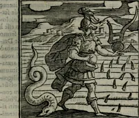 An illustration from Emblemata v. cl. Andreae Alciati : cu imaginibus plerisque restitutis ad mentem auctoris (1618)