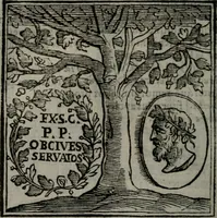 An illustration from Emblemata v. cl. Andreae Alciati : cu imaginibus plerisque restitutis ad mentem auctoris (1618)