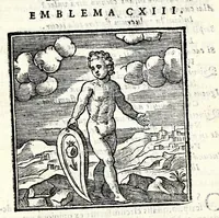 Picture 21 of 38 from Emblemata v. cl. Andreae Alciati : cu[m] imaginibus plerisque restitutis ad mentem auctoris (1618), leaf 257