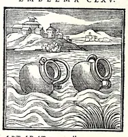 Picture 30 of 38 from Emblemata v. cl. Andreae Alciati : cu[m] imaginibus plerisque restitutis ad mentem auctoris (1618), leaf 352