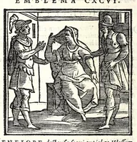 Picture 36 of 38 from Emblemata v. cl. Andreae Alciati : cu[m] imaginibus plerisque restitutis ad mentem auctoris (1618), leaf 412