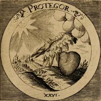 Picture 33 of 121 from Emblematum sacrorum prima[-secunda] pars : das ist, fünfftzig geistlicher in Kupffer gestochener Emblematum ausz der H. Schrifft von dem süssen Namen vnd Creutz Jesu Christi, erster[-ander] Theyl (1624), leaf 122