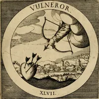 An illustration from Emblematum sacrorum prima[-secunda] pars : das ist, fünfftzig geistlicher in Kupffer gestochener Emblematum ausz der H. Schrifft von dem süssen Namen vnd Creutz Jesu Christi, erster[-ander] Theyl (1624)