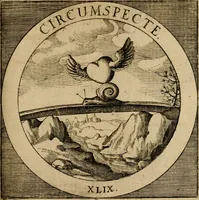 An illustration from Emblematum sacrorum prima[-secunda] pars : das ist, fünfftzig geistlicher in Kupffer gestochener Emblematum ausz der H. Schrifft von dem süssen Namen vnd Creutz Jesu Christi, erster[-ander] Theyl (1624)