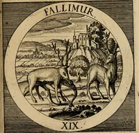 An illustration from Emblematum sacrorum prima[-secunda] pars : das ist, fünfftzig geistlicher in Kupffer gestochener Emblematum ausz der H. Schrifft von dem süssen Namen vnd Creutz Jesu Christi, erster[-ander] Theyl (1624)