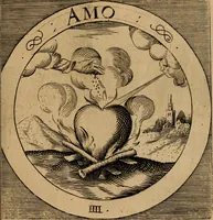 An illustration from Emblematum sacrorum prima[-secunda] pars : das ist, fünfftzig geistlicher in Kupffer gestochener Emblematum ausz der H. Schrifft von dem süssen Namen vnd Creutz Jesu Christi, erster[-ander] Theyl (1624)
