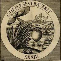 Picture 103 of 121 from Emblematum sacrorum prima[-secunda] pars : das ist, fünfftzig geistlicher in Kupffer gestochener Emblematum ausz der H. Schrifft von dem süssen Namen vnd Creutz Jesu Christi, erster[-ander] Theyl (1624), leaf 374