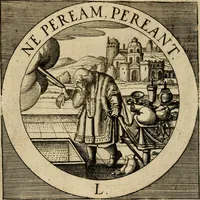 Picture 120 of 121 from Emblematum sacrorum prima[-secunda] pars : das ist, fünfftzig geistlicher in Kupffer gestochener Emblematum ausz der H. Schrifft von dem süssen Namen vnd Creutz Jesu Christi, erster[-ander] Theyl (1624), leaf 438