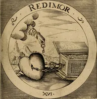 Picture 23 of 121 from Emblematum sacrorum prima[-secunda] pars : das ist, fünfftzig geistlicher in Kupffer gestochener Emblematum ausz der H. Schrifft von dem süssen Namen vnd Creutz Jesu Christi, erster[-ander] Theyl (1624), leaf 82