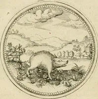 Picture 54 of 108 from Symbolorvm & emblematvm ex animalibvs qvadrvpedibvs desvmtorvm centvria altera (1595), leaf 116
