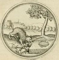 Picture 57 of 108 from Symbolorvm & emblematvm ex animalibvs qvadrvpedibvs desvmtorvm centvria altera (1595), leaf 122