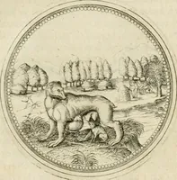 Picture 63 of 108 from Symbolorvm & emblematvm ex animalibvs qvadrvpedibvs desvmtorvm centvria altera (1595), leaf 132