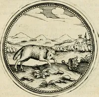 An illustration from Symbolorvm & emblematvm ex animalibvs qvadrvpedibvs desvmtorvm centvria altera (1595)