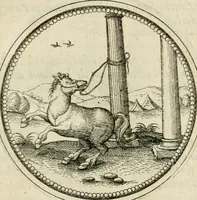 An illustration from Symbolorvm & emblematvm ex animalibvs qvadrvpedibvs desvmtorvm centvria altera (1595)