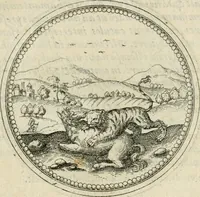 An illustration from Symbolorvm & emblematvm ex animalibvs qvadrvpedibvs desvmtorvm centvria altera (1595)