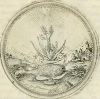 An illustration from Symbolorvm & emblematvm ex re herbaria desvmtorvm centvria vna (1590)