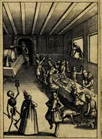 An illustration from Emblemes nouveaux; esquels le cours de ce monde est depeint et representé par certaines figures, desquelles le sens est expliqué par rimes ... Premieremente en allemand & maintenent en françois .. (1617)