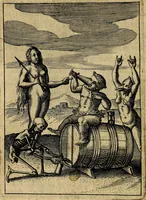An illustration from Emblemes nouveaux; esquels le cours de ce monde est depeint et representé par certaines figures, desquelles le sens est expliqué par rimes ... Premieremente en allemand & maintenent en françois .. (1617)