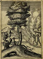 An illustration from Emblemes nouveaux; esquels le cours de ce monde est depeint et representé par certaines figures, desquelles le sens est expliqué par rimes ... Premieremente en allemand & maintenent en françois .. (1617)