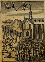 An illustration from Emblemes nouveaux; esquels le cours de ce monde est depeint et representé par certaines figures, desquelles le sens est expliqué par rimes ... Premieremente en allemand & maintenent en françois .. (1617)