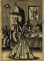 An illustration from Emblemes nouveaux; esquels le cours de ce monde est depeint et representé par certaines figures, desquelles le sens est expliqué par rimes ... Premieremente en allemand & maintenent en françois .. (1617)