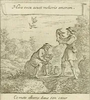 An illustration from Emblemes sacrez sur le tres-saint et tres-adorable sacrement de l'eucharistie (1667)